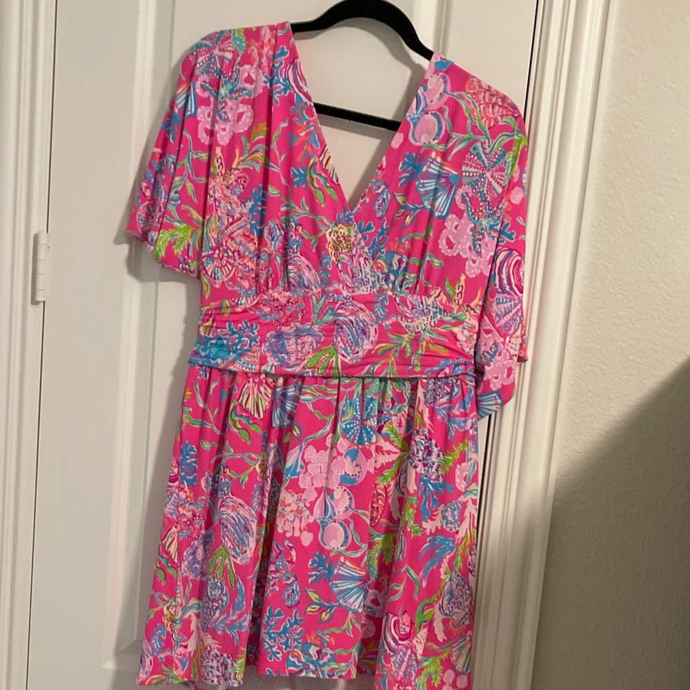 Lilly Pulitzer beautiful pink Parigi skort romper